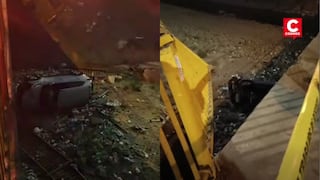 SJL: camioneta cayó al río Rímac tras violento choque y dejó una familia herida