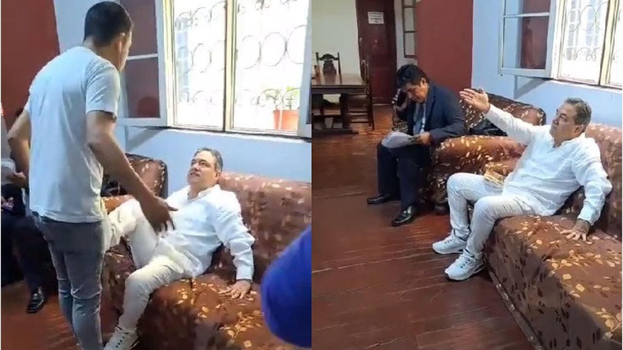 Autoridad llegó a entidad por audiencia y no dudó en señalar a un joven. Le dijo “apepista” y provocó reacción.