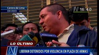 Liberan a once detenidos en Plaza Mayor por rechazar Ley del Servicio Civil