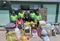 Arequipa: Policías donan uniformes a escolares y víveres a madre gestante