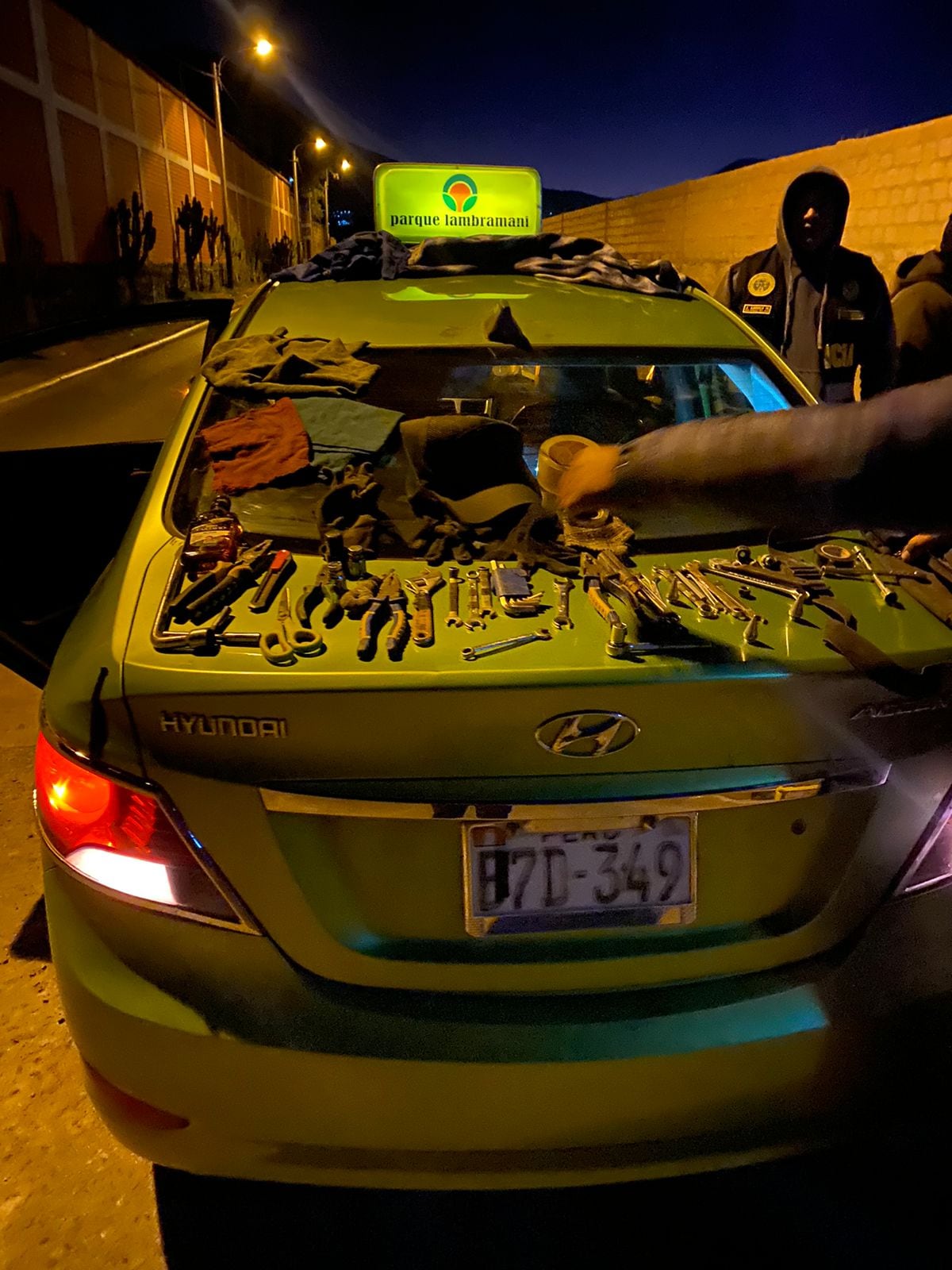 Los sospechosos se movilizaban en un taxi (Foto: Difusión)