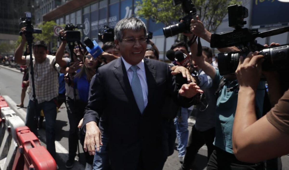 Wilfredo Oscorima, gobernador regional de Ayacucho, se acogió a su derecho a guardar silencio ante la Fiscalía.| Foto: Hugo Pérez/ @photo.gec