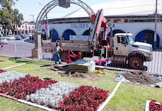Empresa instalaba estructura para publicidad sin autorización en parque Charlotte de Arequipa