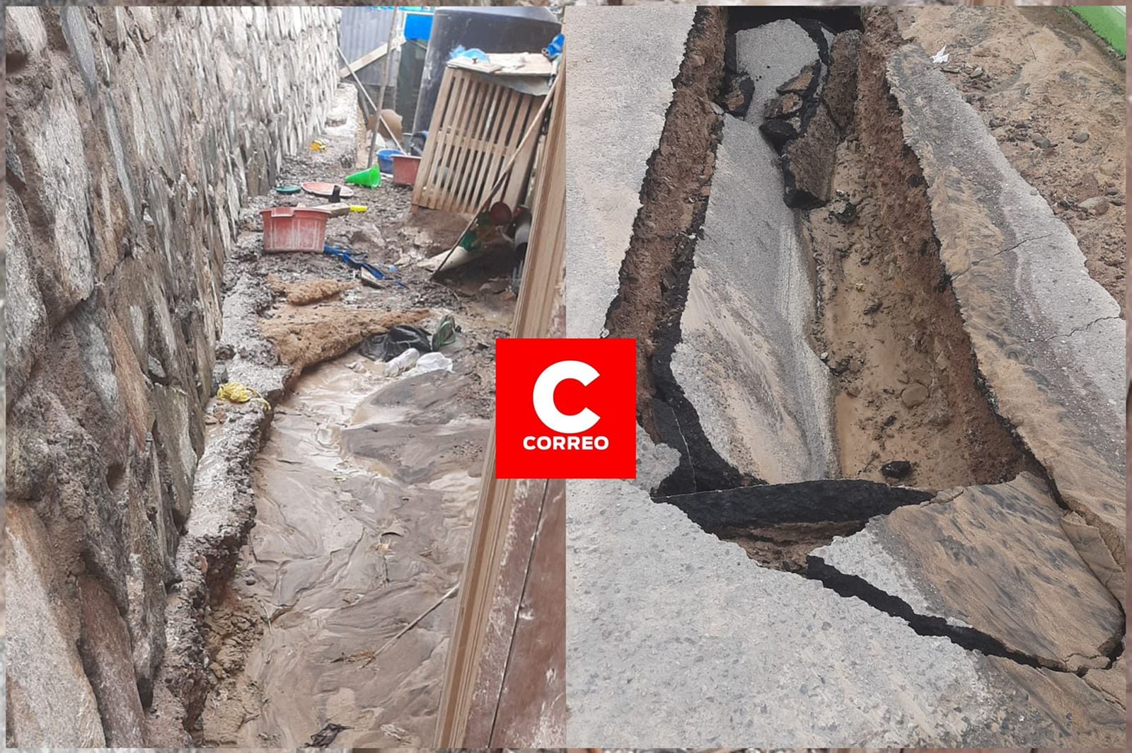 Daños en La Pampa por rotura de tubería matriz. (Foto: Difusión)