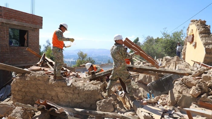 Sismo en Junín. Terremoto. Foto Gob