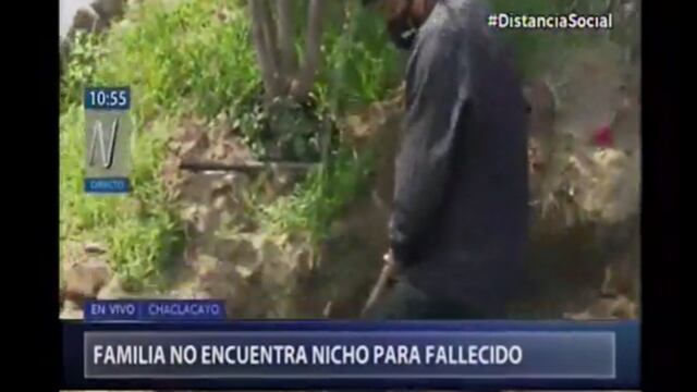 Familia no encontró nicho para fallecido e intentó cavar agujero frente a su casa para enterrarlo en Chaclacayo (VIDEO)