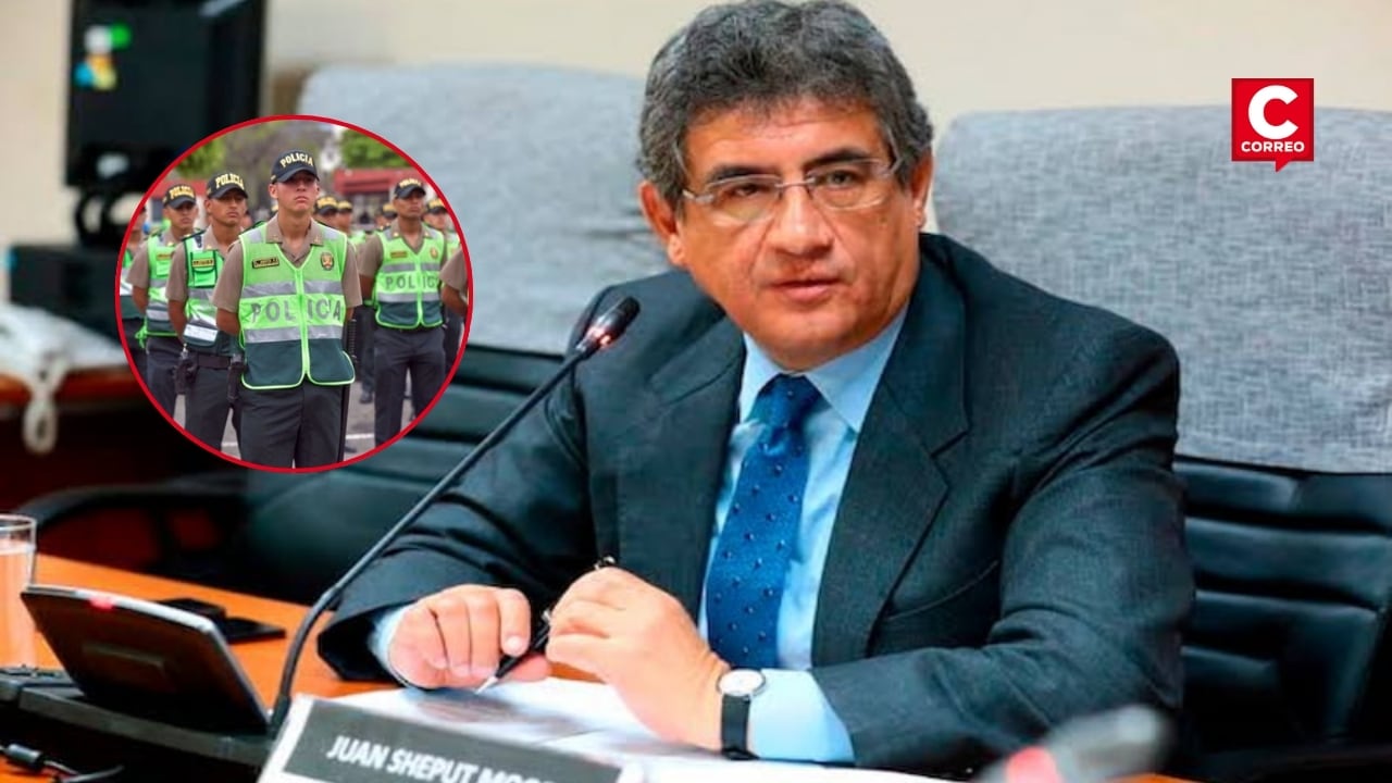 Juan Sheput plantea reorganización de la PNP mientras Congreso evalúa censura contra César Astudillo. Composición: Diario Correo.