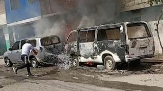 Tacna: Dos vehículos destruidos y dos casas afectadas deja extraño incendio
