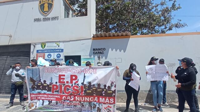 Trabajadores CAS del INPE en Chiclayo acatan huelga nacional indefinida