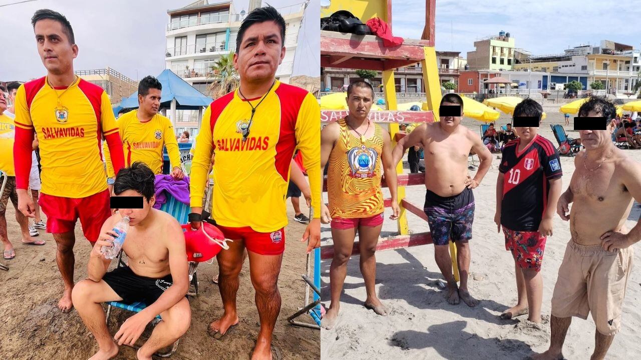 Entre ellos un menor de edad fueron rescatados por personal de Salvataje de la Policía.