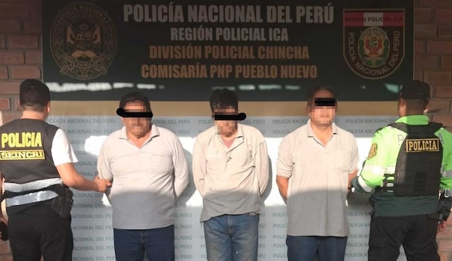 Chincha: intervienen a tres sujetos por presunto robo de cables en la zona alta de Pueblo Nuevo