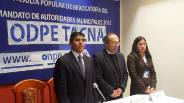 Odpe Tacna instala oficina para consulta de revocatoria