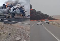 Chiclayo: chofer muere calcinado tras vuelco e incendio de cisterna en Reque