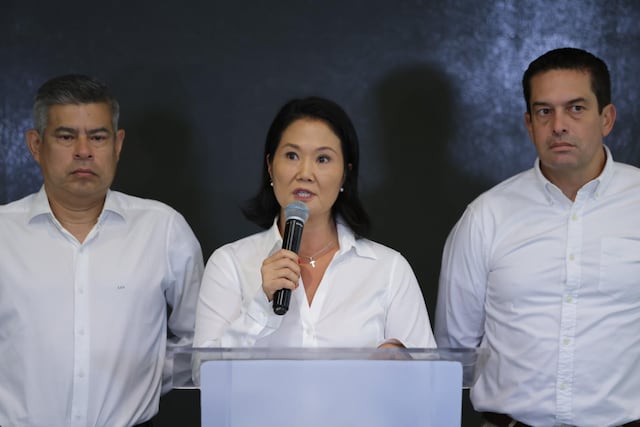 Keiko Fujimori pide ampliar horario de votación por mesas no instaladas (Fotos: Hugo Pérez /@photo.gec)