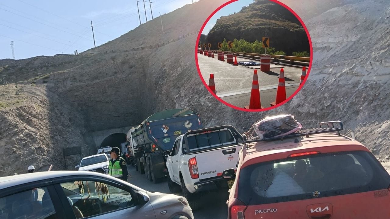 Congestión vehicular en la Variante y Cerro Verde por el colapso del puente