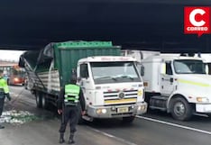 Camión cargado con cerveza impacta nuevamente contra el puente Ricardo Palma