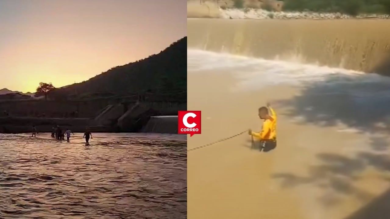Lambayeque: dos escolares murieron tras ser arrastrados por corriente del río La Leche. Composición: Diario Correo.