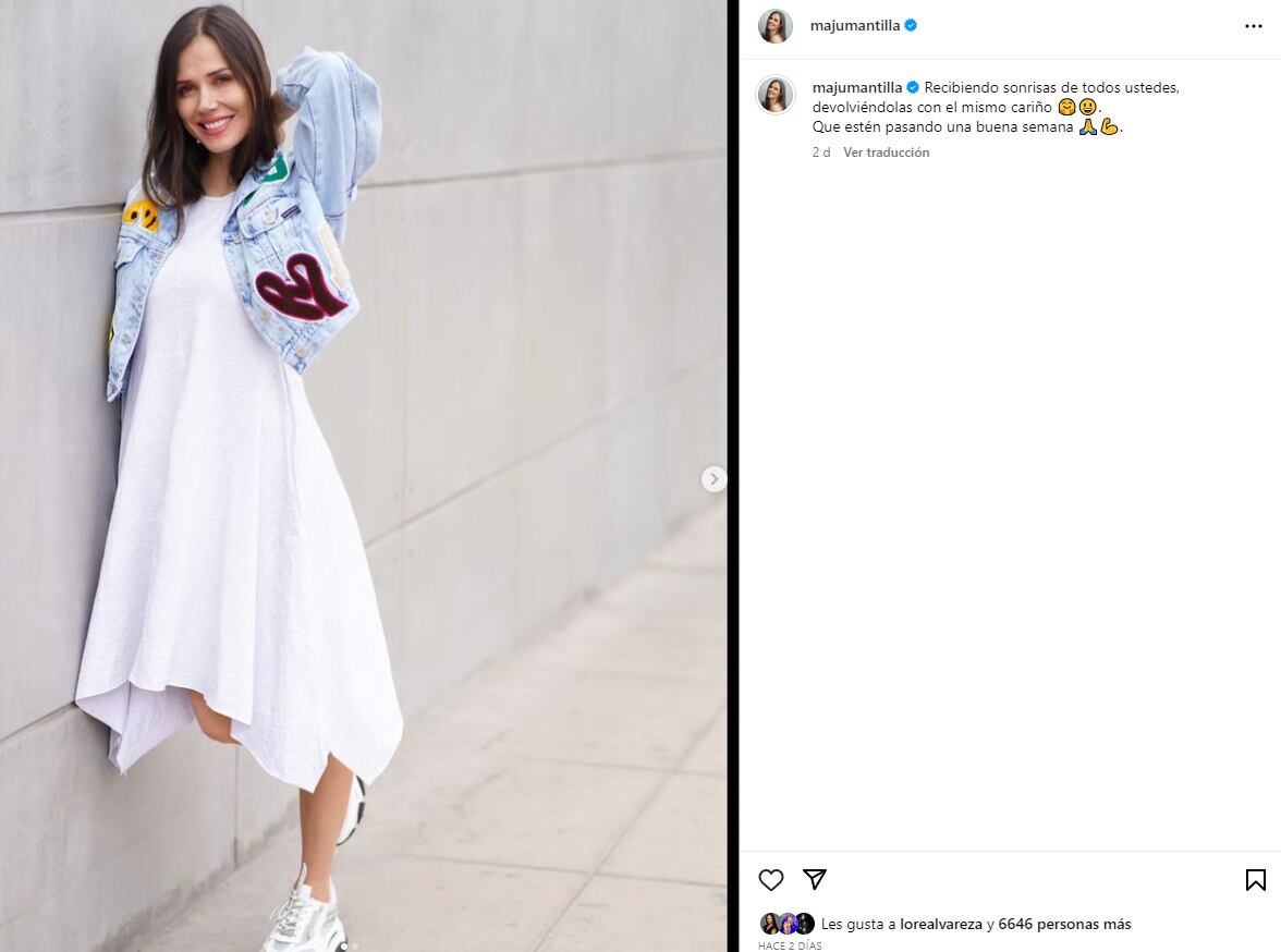 Maju Mantilla cierra los comentarios de sus publicaciones en Instagram.