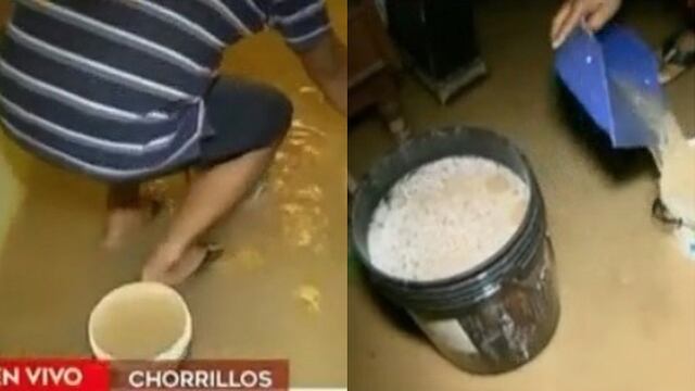 Chorrillos: Rotura de tubería genera inundación en viviendas (VIDEO)