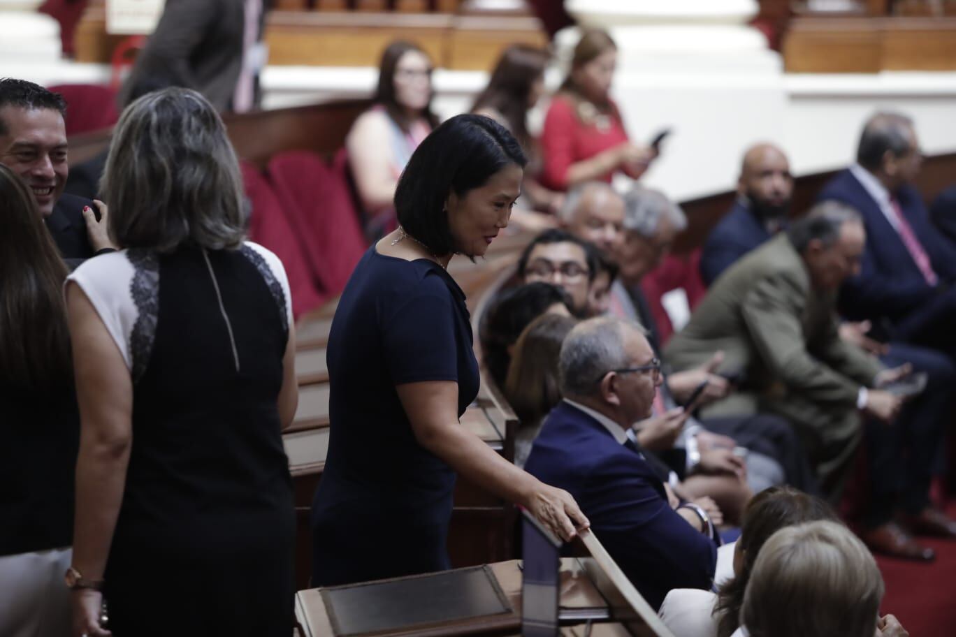 Keiko Fujimori en el Congreos. (Foto: Hugo Pérez / @photo.gec)