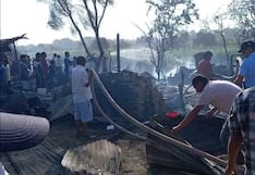 Piura: Incendio consume cuatro viviendas en el caserío Narihualá