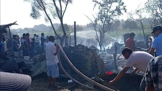 Piura: Incendio consume cuatro viviendas en el caserío Narihualá