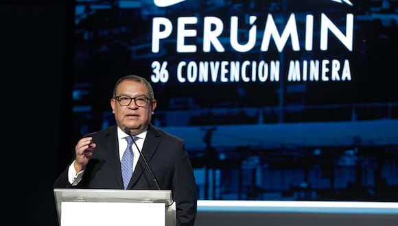 El primer ministro, Alberto Otárola, dio un discurso en la 36 convención minera Perumin, que se desarrolla en Arequipa. (Foto: PCM)