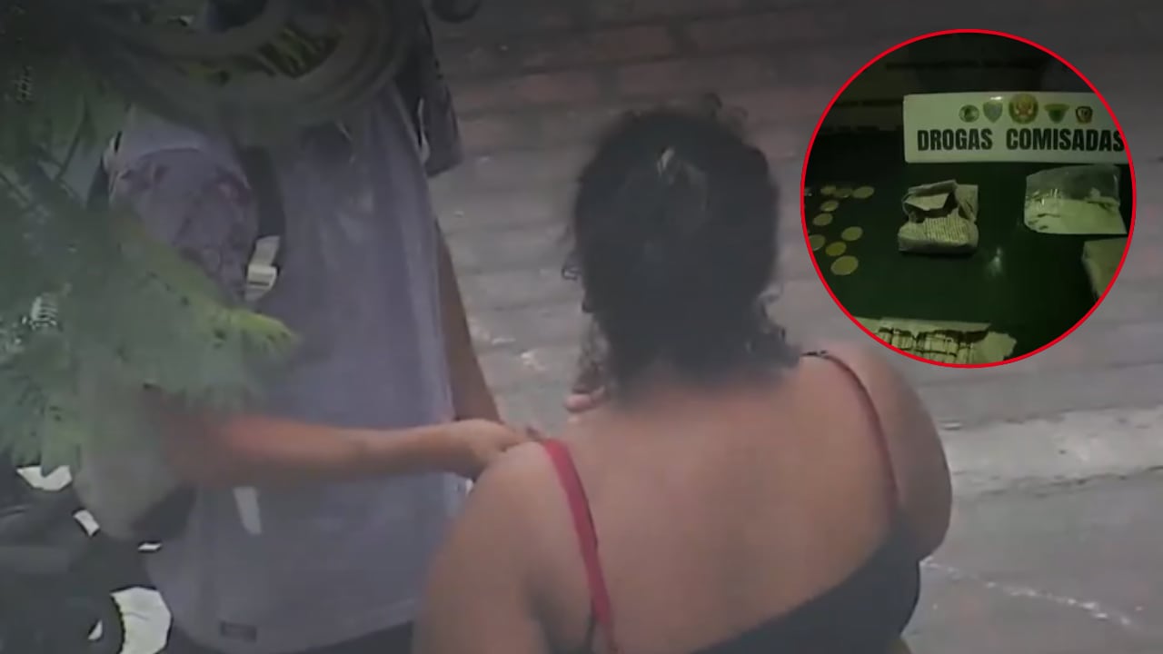 Las detenidas utilizaban la fachada de vendedoras ambulantes de golosinas para comercializar pasta básica de cocaína en pleno centro de Lima. (Imágenes de América Noticias)