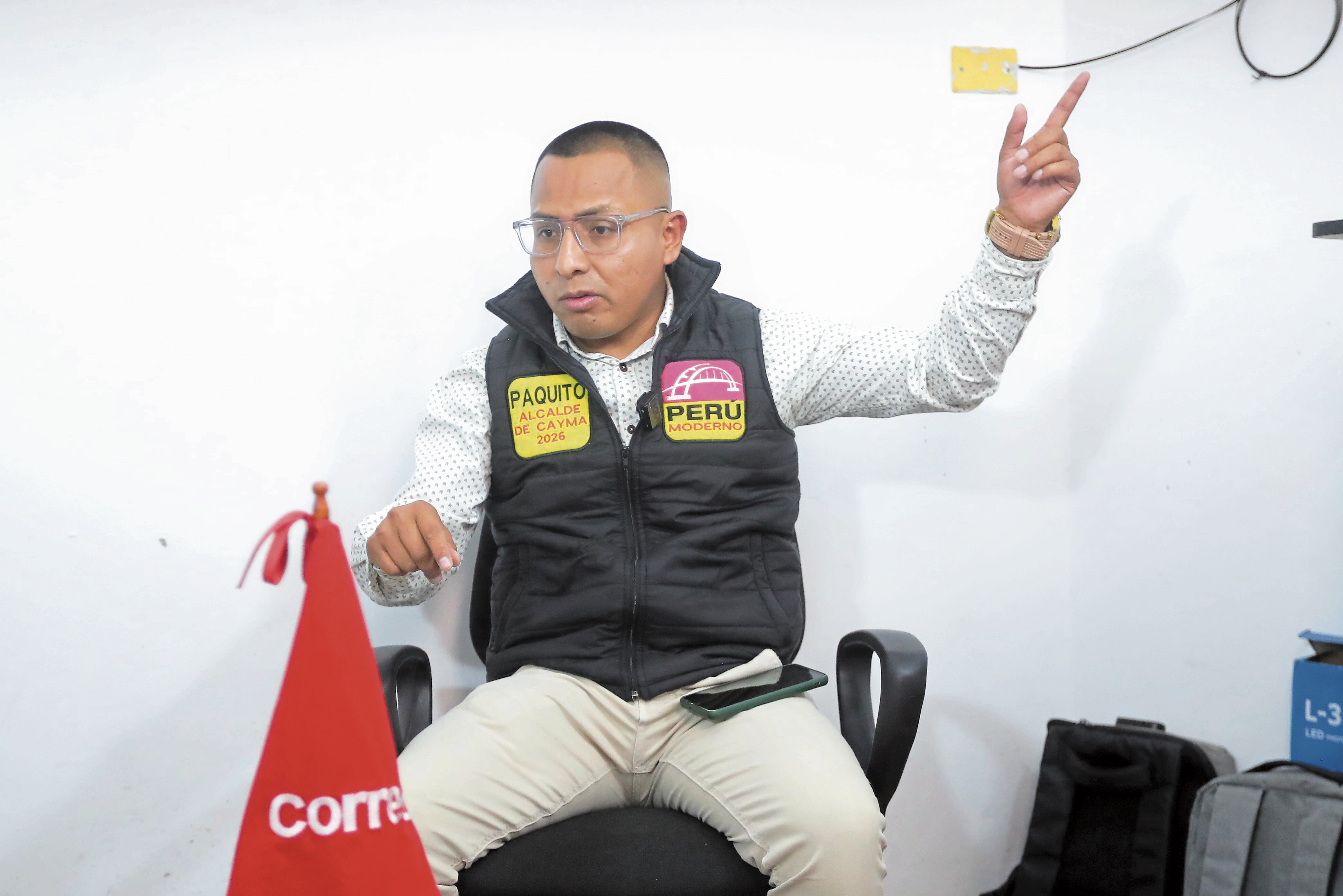 Julio César Paco, candidato a la alcaldía de Cayma