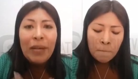 La expremier Betssy Chávez, en una de sus últimas intervenciones en audiencia judicial, se mostró afligida por la prisión preventiva. (Foto: Captura Justicia TV)