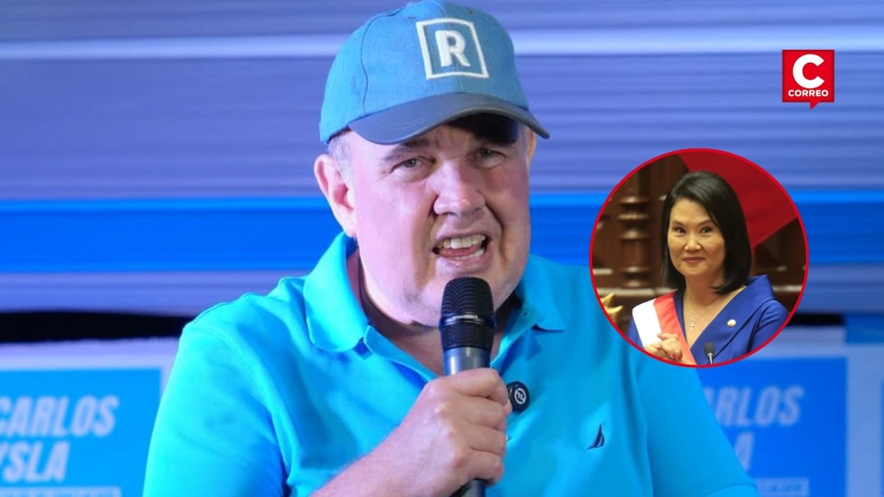 Rafael López Aliaga pide a Keiko Fujimori reducir ministerios y destinar más recursos a la PNP. Composición: Diario Correo.