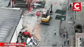 Municipalidad de Lima realiza demolición parcial del mercado Huamantanga en Puente Piedra (VIDEO)