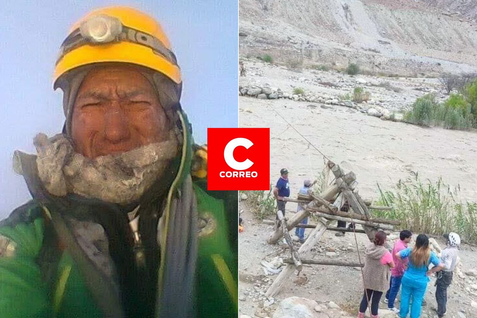 Eloy Cacya ubicó ayer los restos de uno de los mineros desaparecidos en el río Majes. (Foto: Difusión)