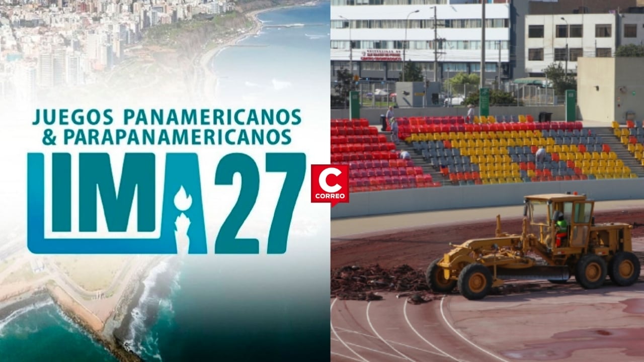 IPD renueva pista atlética de la Videna para los Juegos Panamericanos Lima 2027. Composición: Diario Correo.