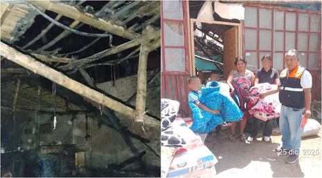Nasca: incendio destruye vivienda rústica durante la madrugada de Navidad