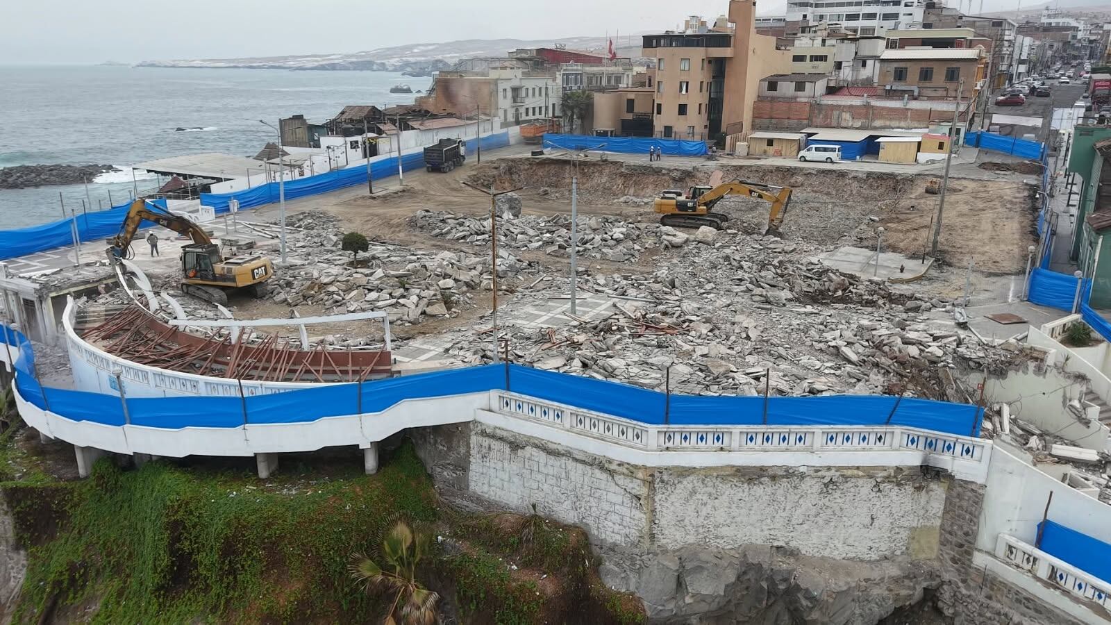 Obra del malecón Ratti, en Mollendo. Foto: Municipalidad Provincial de Islay.