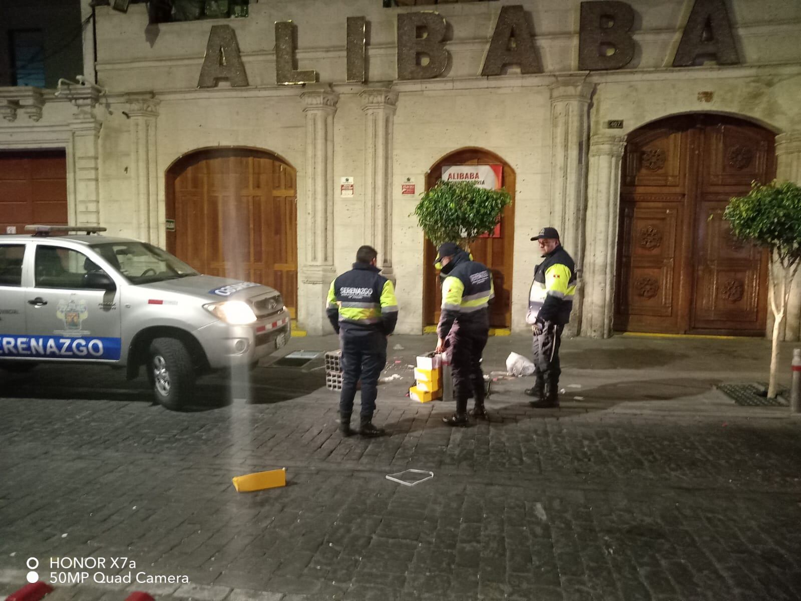 Serenos intervinieron a sospechoso. Foto: difusión.