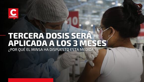 COVID-19: Tercera dosis de la vacuna se aplicará a los tres meses de haber recibido la segunda