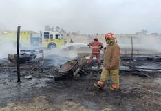 Chincha Baja: voraz incendio consume predio que funcionaba como llantería y lavadero