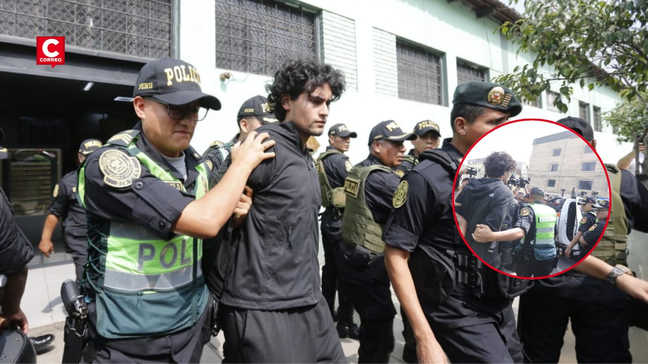 Joven salió de la Divpiat bajo custodia policial para diligencias médicas y su posterior internamiento en un penal. (Fotos: Violeta Ayasta - Joseph Ángeles / @photo.gec)