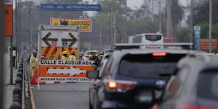 Así se ve el cierre del paso a desnivel de la Vía Expresa por obras de la Línea 2 del Metro (Fotos: Hugo Pérez/GEC)