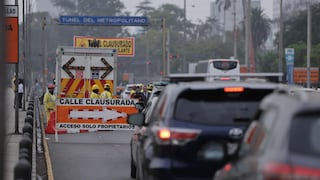 Así se ve el cierre del paso a desnivel de la Vía Expresa por obras de la Línea 2 del Metro (FOTOS)