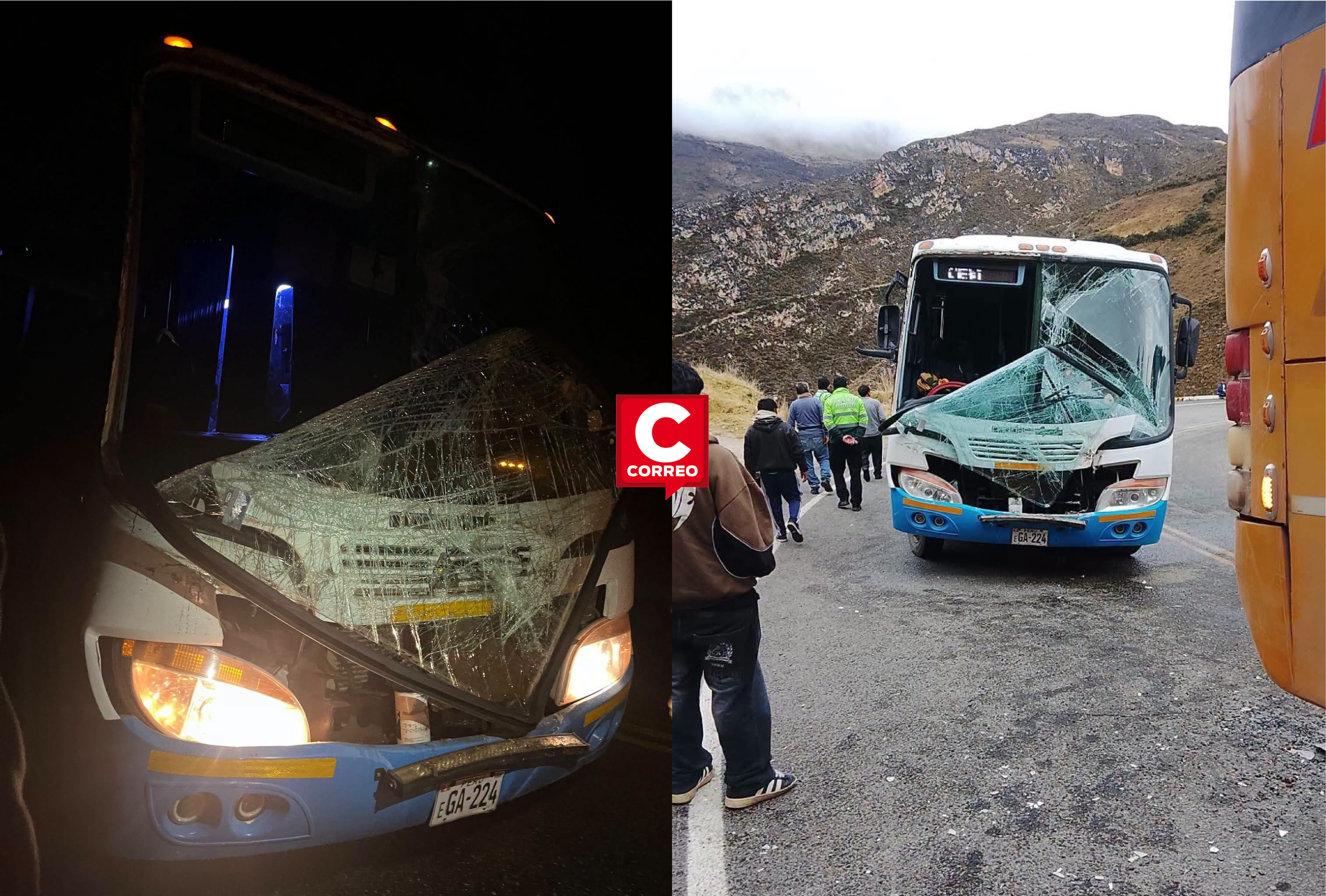 Huancavelica: bus con estudiantes de la UNH choca contra ómnibus en Acostambo