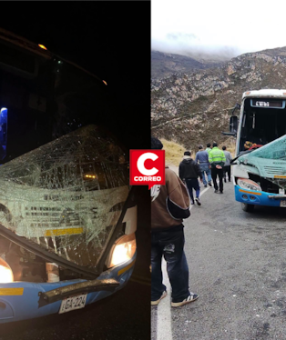 Huancavelica: bus con estudiantes de la UNH choca contra ómnibus en Acostambo