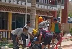 Piura: Obrero cae en buzón de desagüe en Máncora