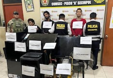 Pisco: caen “Los llaneros del sur” y policía recupera bienes robados de colegios y viviendas