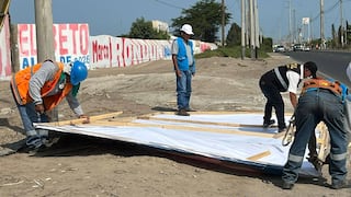 Retiran propaganda electoral en Pisco y crece polémica por incumplimiento de normas