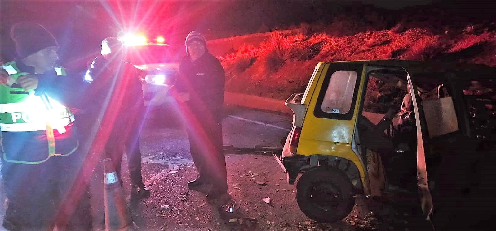 Accidente en la carretera Arequipa - Puno. Foto: cortesía.