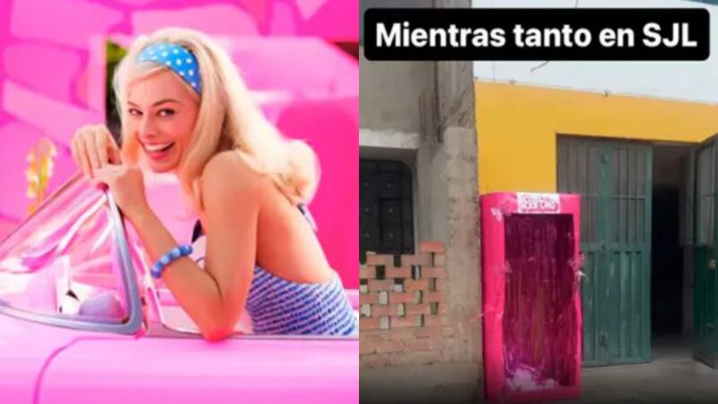 Forrado con papel lustre rosado y cortinas fucsias, los vecinos de San Juan de Lurigancho fueron sorprendidos con una caja de tamaño natural de Barbie