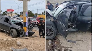Pisco: chofer queda herido tras brutal choque contra poste en la avenida Fermín Tangüis